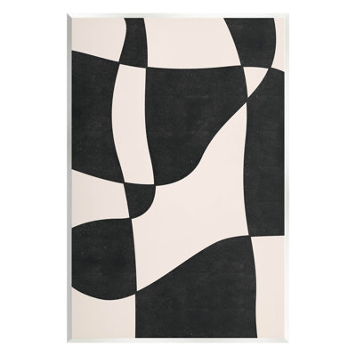 " Retro Wavy Checkered Pattern Shapes "