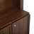 Farmhouse All-in-One Hall Tree with Adjustable Shelves, Retro Arched Entryway Storage Bench with 3 Cabinets, Wooden Coat Rack Organizer with 4 Golden Hooks for Mudroom, Hallway, Walnut-1292094485