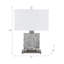 Lampe en marbre 22 po gris Latium