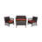 Bella 4 - Person Patio Conversation Set with Cushions-627860621-627860620