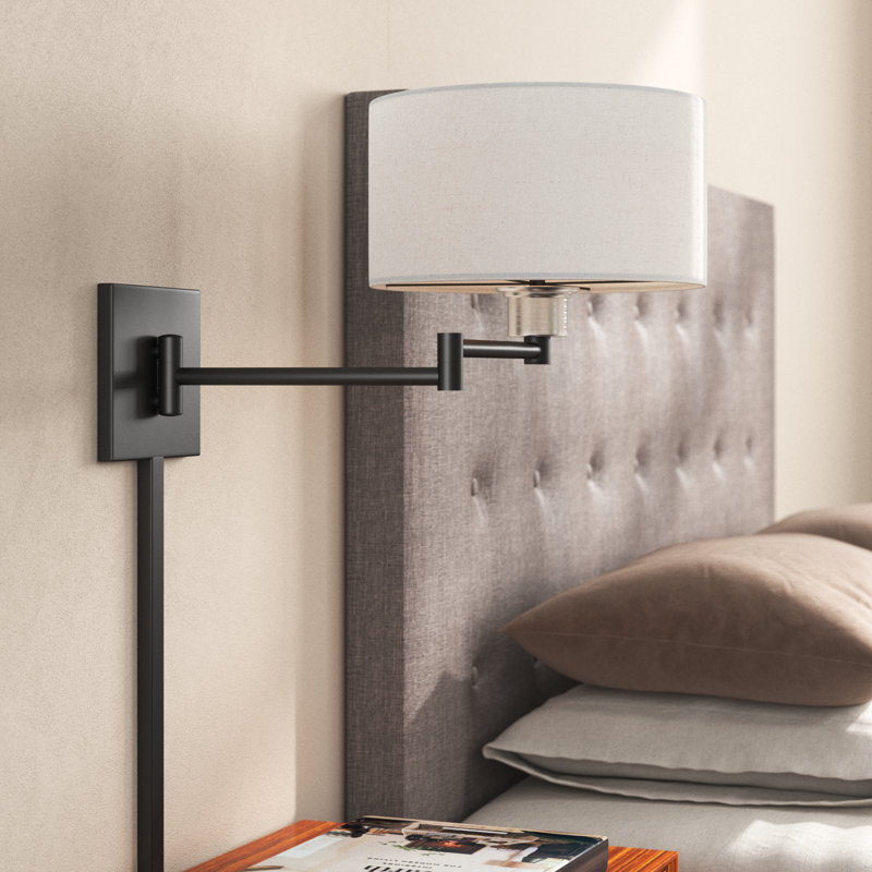 Bras pivotant à intensité variable 1 lumière Kevyn, Noir, Gruau