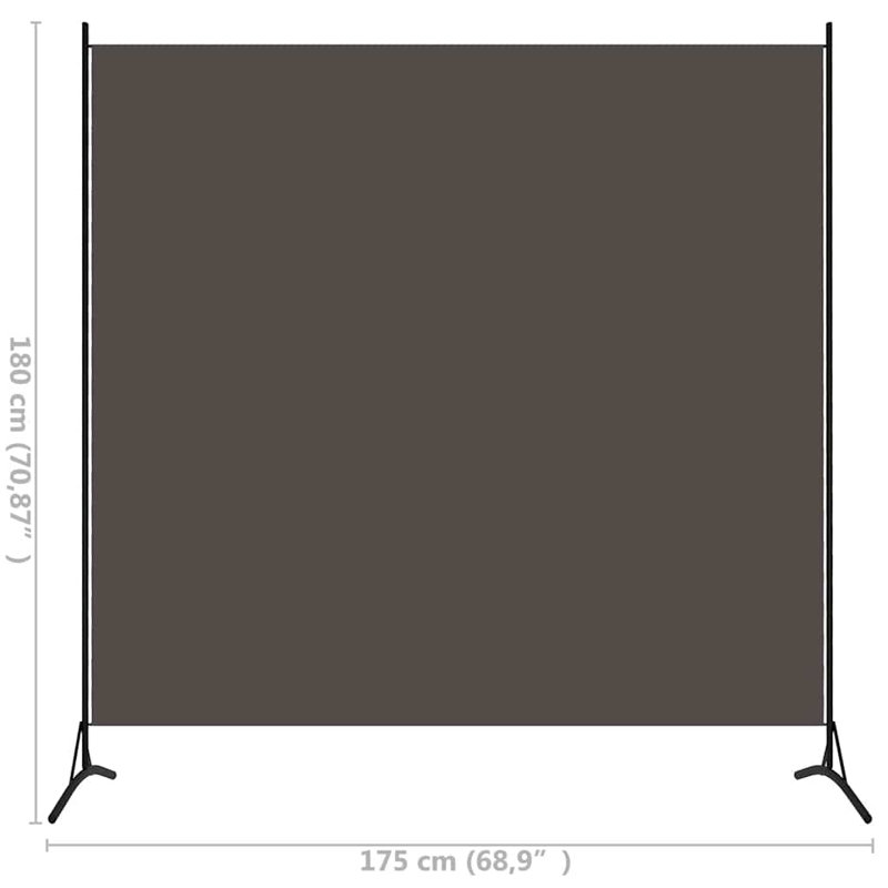 Tissu 68,9 po x 70,9 po anthracite vidaXL, Anthracite, 1, H 70,87 po x l 68,9 po x P 1,6 po