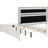 White Queen Bed With Upholstered Design, Glitter Stripe On Headboard, Matching Accent, Low - Profile Design Panel Smooth Trim, And Center Support-2102661991-2102661990