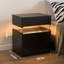Commode 3 tiroirs pour table de chevet avec tables en acrylique à DEL Nightstands-2004683382