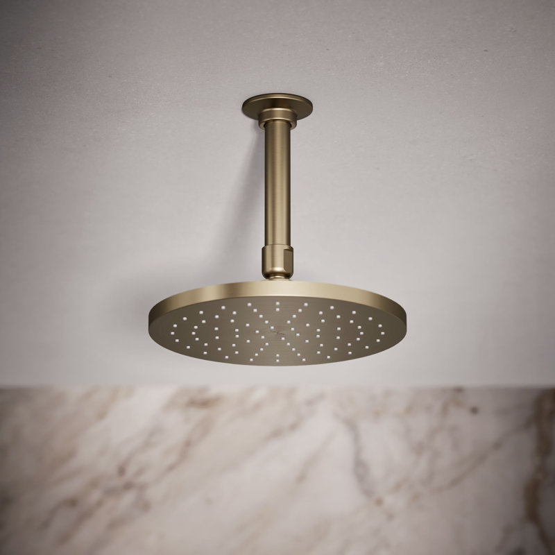 Contemporary Rain Shower Head, 1.75 GPM, Vibrant Brushed Bronze, Round 