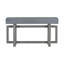 Élégante console à trois tiroirs, parfaite pour un décor moderne et traditionnel, combinant style et rangement.
