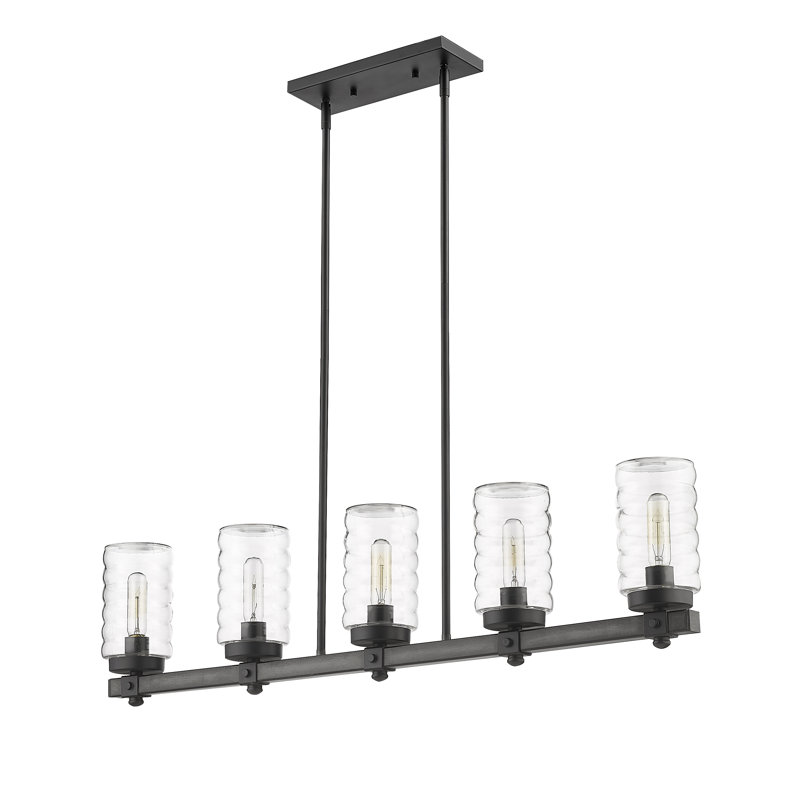 Rosamaria 5 - Light Outdoor Chandelier, Ashen Barnboard