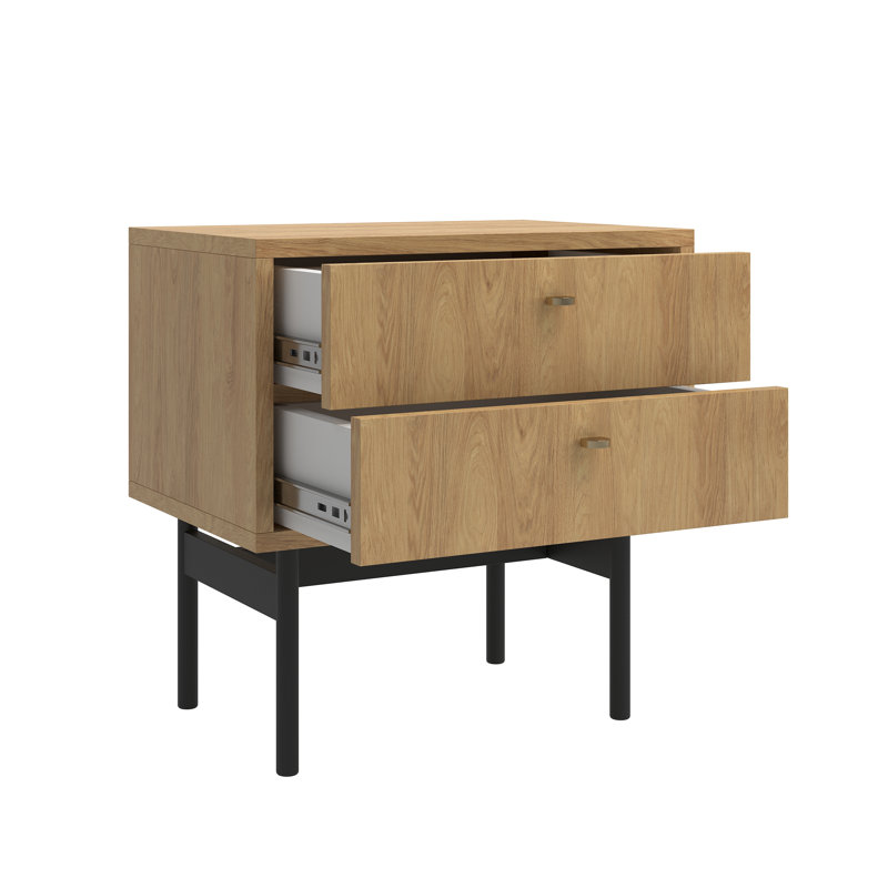 Alyssya Nightstand Natural Hickory 55 cm