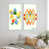 Toile avec cadre blanc