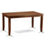 Ensemble de salle à manger 7 pièces composé d'une table rectangulaire et de 6 chaises de salle à manger en tissu de lin, acajou-401742489-335243491