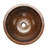 17" Round Skirted Vessel Hammered Copper Sink
