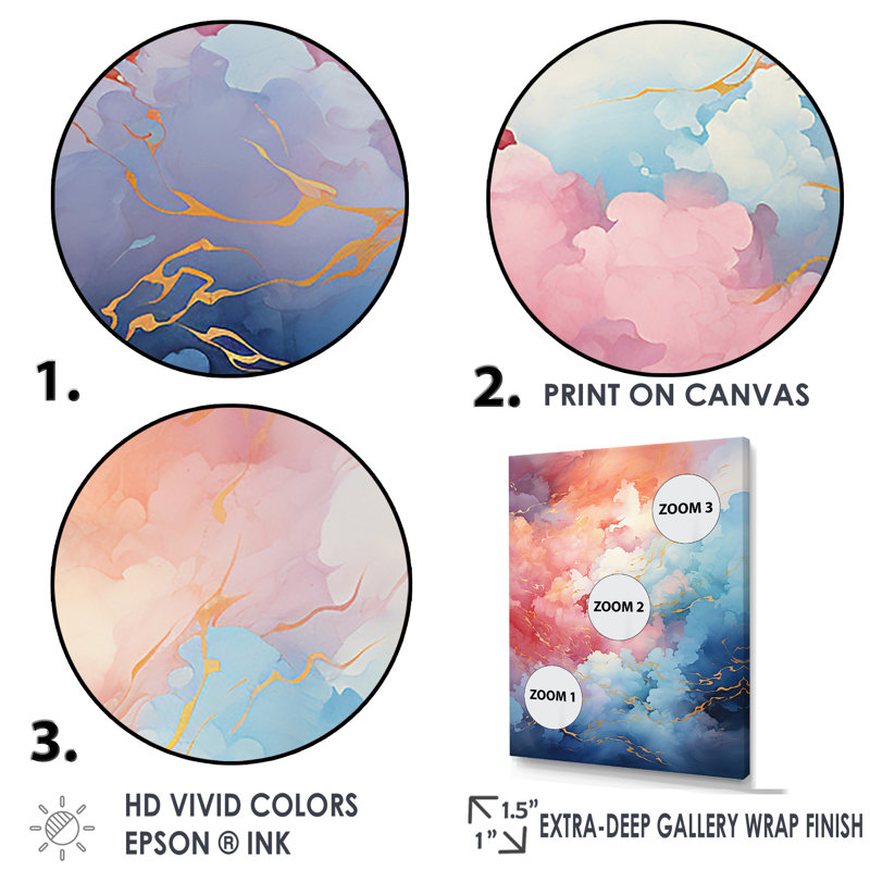 Abstrait galaxie céleste abstraite - impressions sur toile ciel, H 44 po x l 34 po x P 1,5 po, Cadre flottant blanc