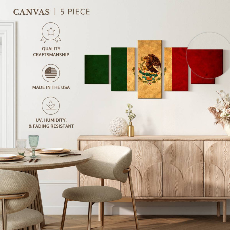 Drapeau mexicain, H 24 po x l 55 po