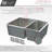 28 in. x 18 in. 18 Gauge, Stainless Steel, Brushed 60/40 Double Bowl Undermount Kitchen Sink with 2 Grids