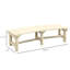 Chaise de patio semi-circulaire - en bois, naturel pour terrasse, cour, banc de terrasse en bois