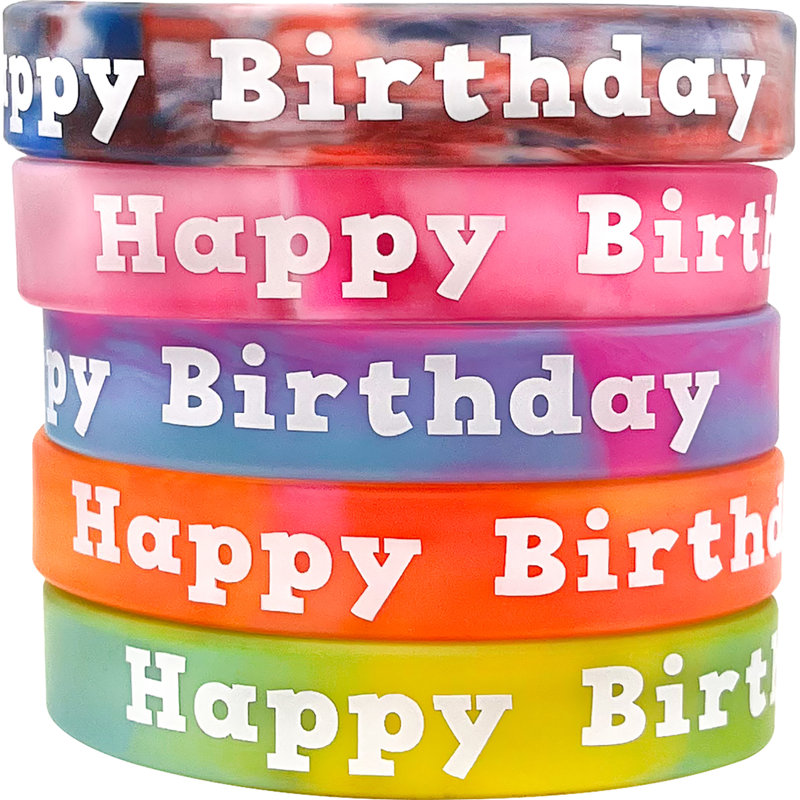 Poignets Tie-Dye Happy Birthday