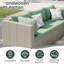 Ensemble de canapé d'extérieur en osier pour 2 personnes avec coussin Demasi-211135874