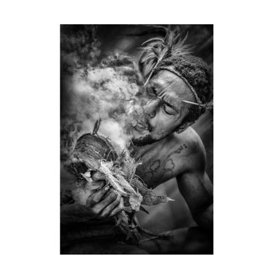 Art mural sur toile tendue - art mural Pavol Stranak «Small Nambas Mans Work» pour le salon, la chambre à coucher ou le bureau - 30 x 47