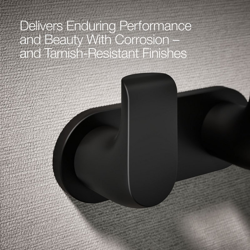 Avid Double Robe Hook, Matte Black