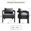 Ensemble de 2 chaises de patio, fauteuils club modernes avec coussins de 15 cm d'épaisseur-2016792347