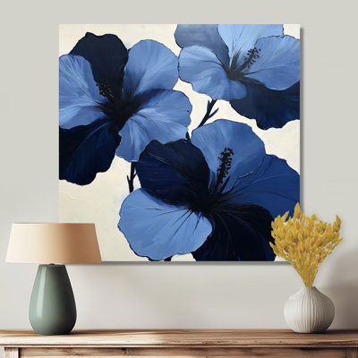 Hibiscus in Blue Shadow II - Floral Metal Art