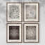 William Morris, reproduction d'art encadrée - ensemble de 4-318712627-318712637