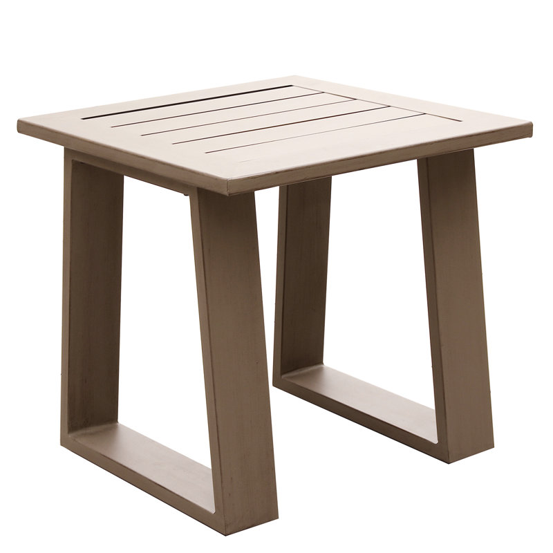 Table de bout en aluminium à grain de bois, profondeur 23,58 po x largeur 22,57 po, option de palette avec choix de palette avec texture, l 23 po x H 22 po, apparence