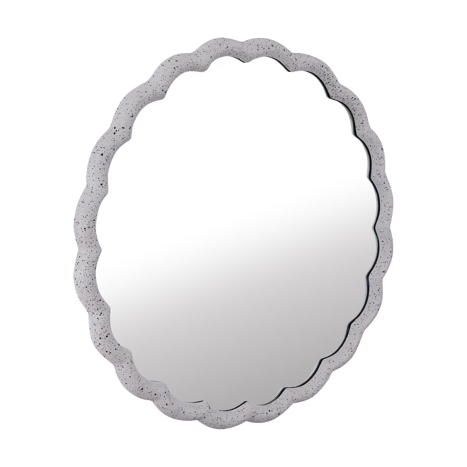 Aluminum Wave Mirror Medium, 32" x 32", White