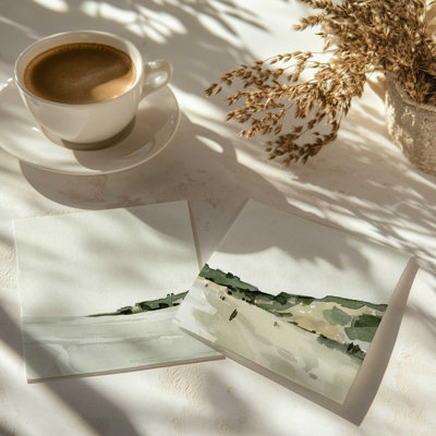 Soft Coastal Views Set of 2 Canvas Prints in a Frame