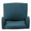 Chaise d'appoint en sarcelle avec bordure cloutée et tissu à oreilles capitonné