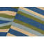 Tapis bleu / beige / vert / en laine noué à la main Andi