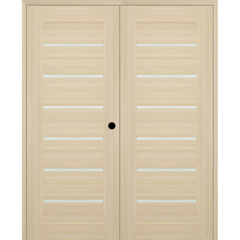 Porte standard préfinie en bois manufacturé Avon, 55,5 po x 83,23 po, Frêne de la loire, Gauche