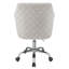 Chaise de bureau pivotante champagne et chrome