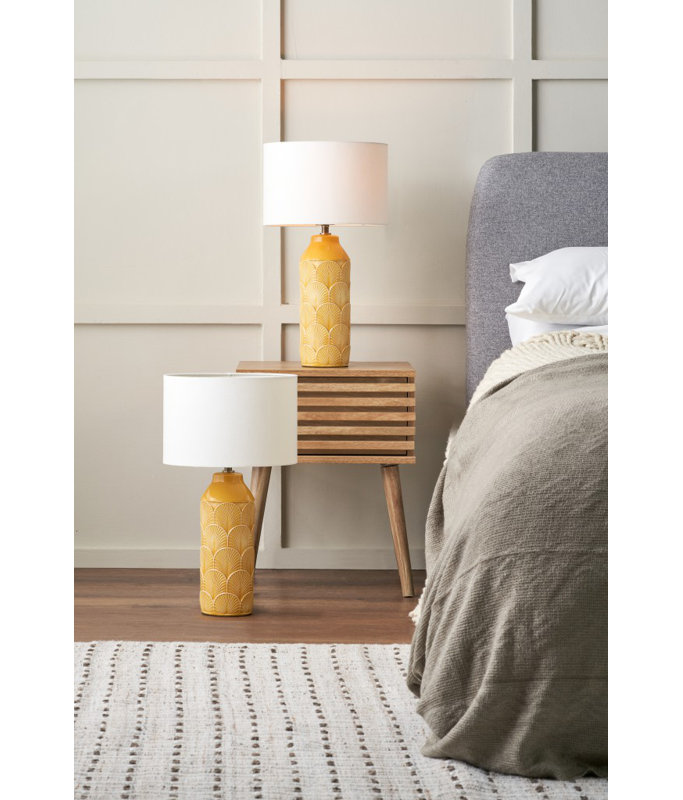 Bethan Ceramic Table Lamp, Yellow