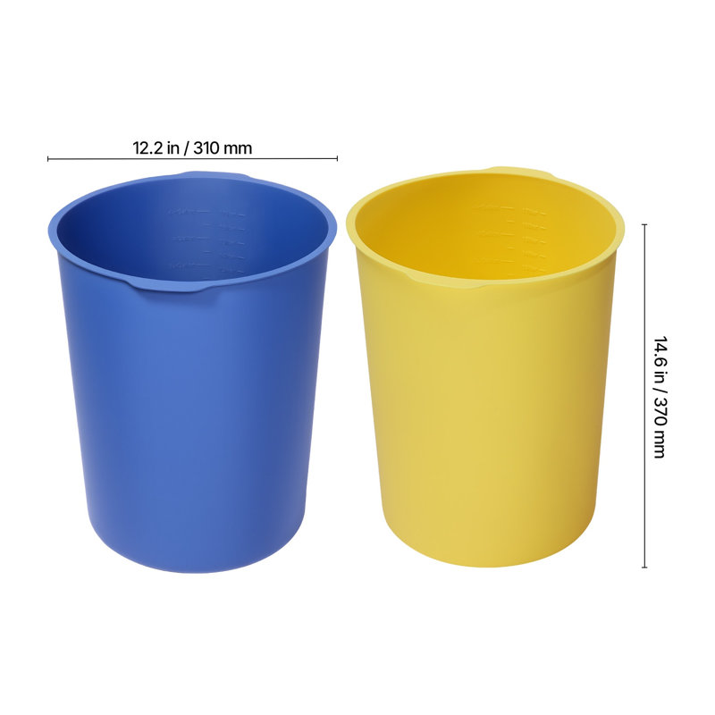2-Pack Heavy-Duty Silicone Bucket Liners for 5 Gallon Pails - Leakproof Concrete Mixing Liner with Pour Spout