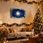 Ornement étoile de Noël cadre de Noël flocons de neige branches de pin, ensemble de 3 impressions d'art sur toile-628942845