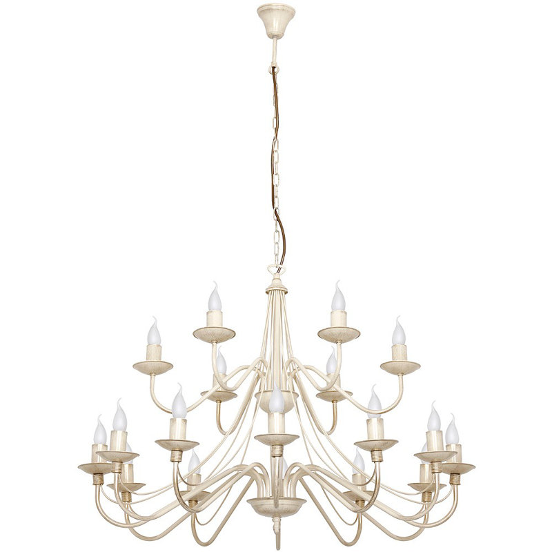 Coopertown 18 - Light Candle Style Chandelier, Beige