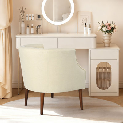 Fauteuil demi-tonneau rembourré Comfy