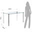 Mae Glass Top Metal Base Writing Desk