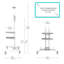 ONKRON Single Screen Floor Stand Mount