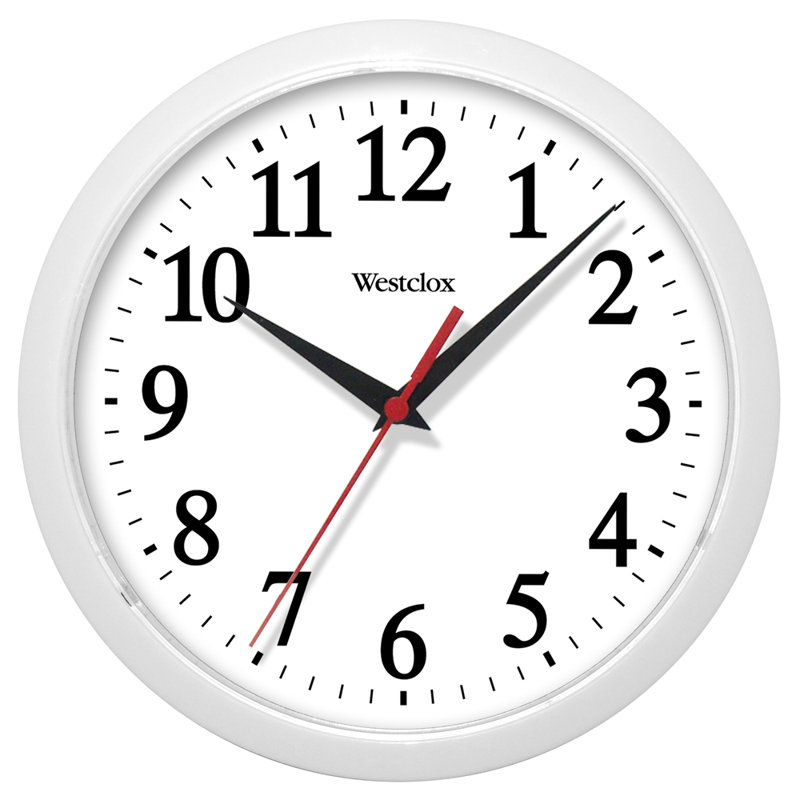 Horloge murale 10 "Newbury, Blanc