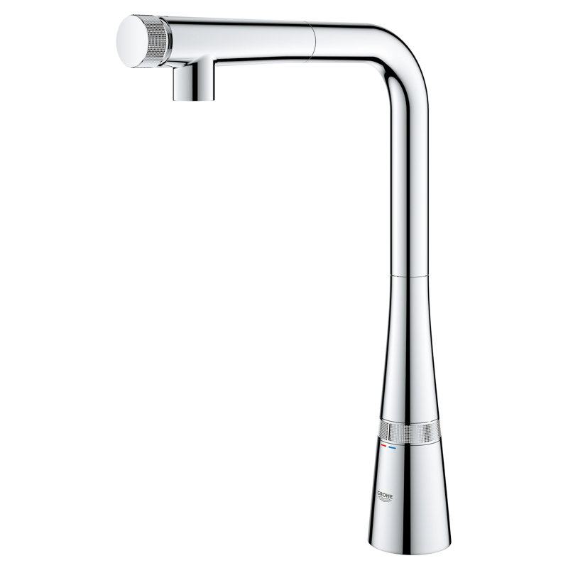 Zedra Smartcontrol Pull Out Touch Bar Faucet, Starlight Chrome