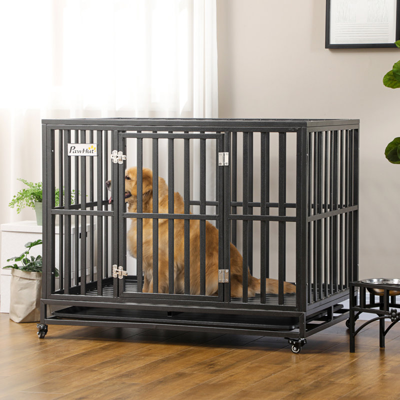 Parc pour chien avec cage verrouillable Pawhut
