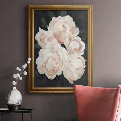 Toile encadrée de qualité supérieure d'UA CH Nighttime Flora II - prête à être accrochée