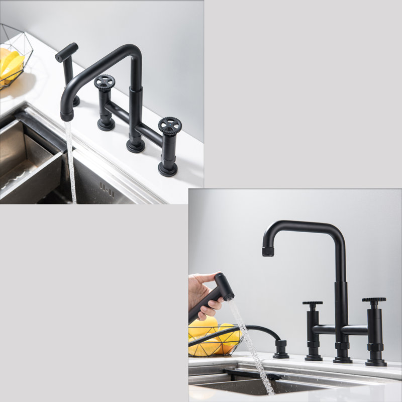 Selected Kitchen Faucet with Side Spray, Matte Black