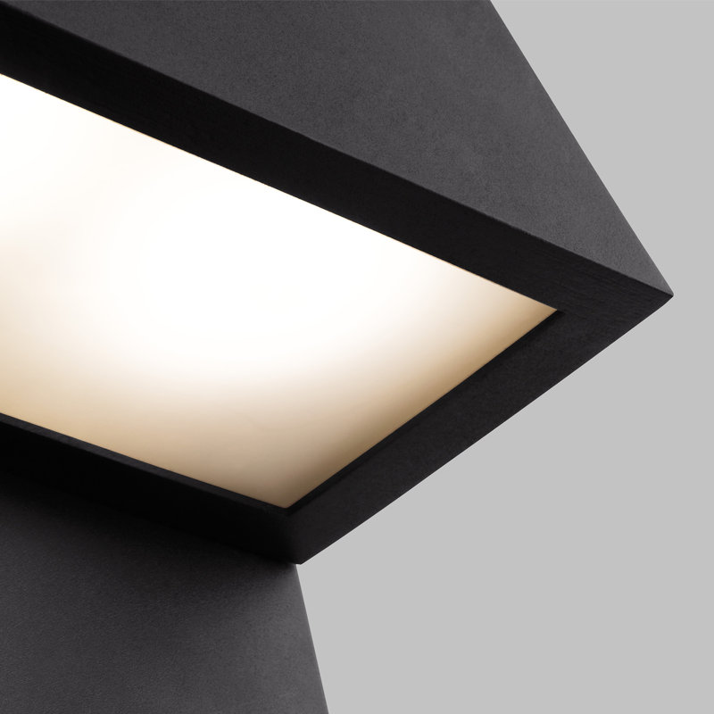 Canto LED Wall Light, Black, 20" H x 8" W x 5" D