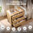 3-Drawer Nightstand,Natural oak, 2 Pcs
