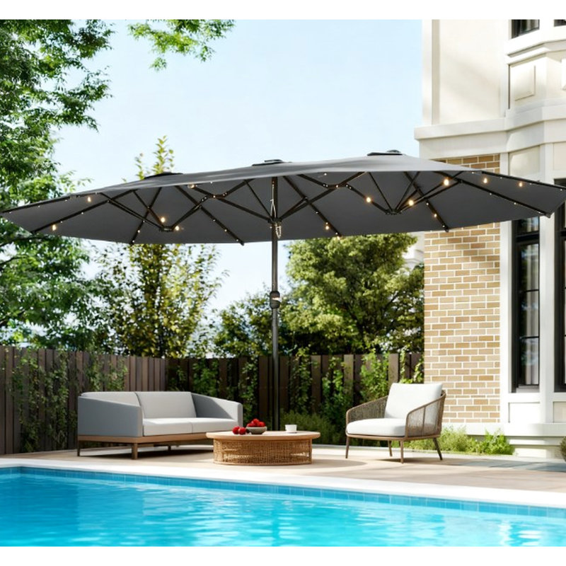 ECBCD-edcae Umbrella, Gray