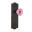 Meadows Plate with Crystal Pink Door Knob-750580571-750580569