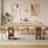 63"/71" Rectangular Dining Table with Storage, Large Wooden Kitchen Table for 6, Oak-527828847